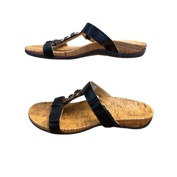 Vionic Viviana Orthotic Embellished Slide Sandals Women’s Size 9 Black Jeweled - Picture 2 of 7